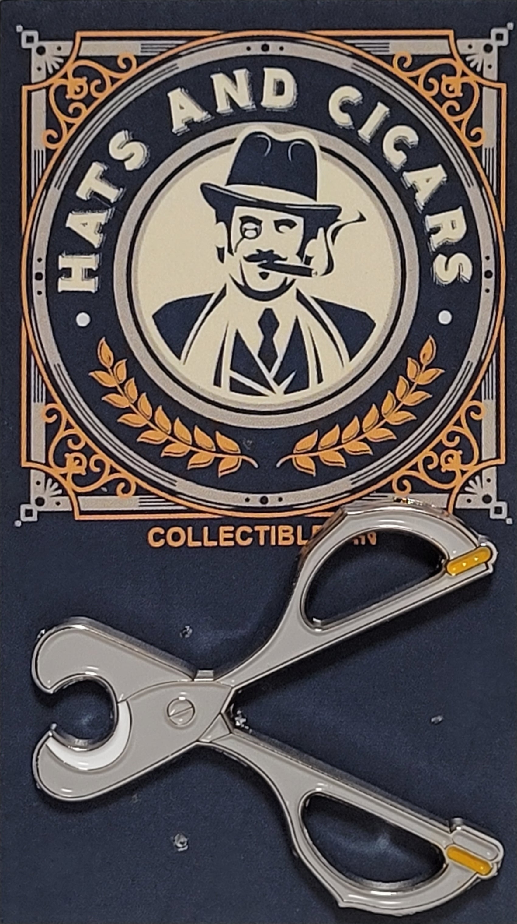Silver Scissor Cigar Cutter Pin